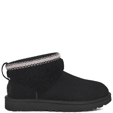 UGG WOMENS ULTRA MINI MAXI CURLY - BLACK